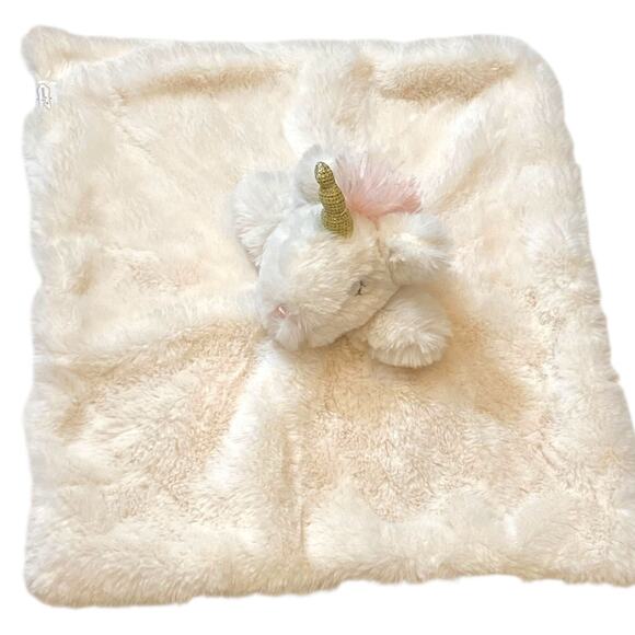 Mudpie Unicorn Baby Lovey Lovie Stuffy Security Fuzzy Soft Blanket Whimsical - Picture 1 of 9